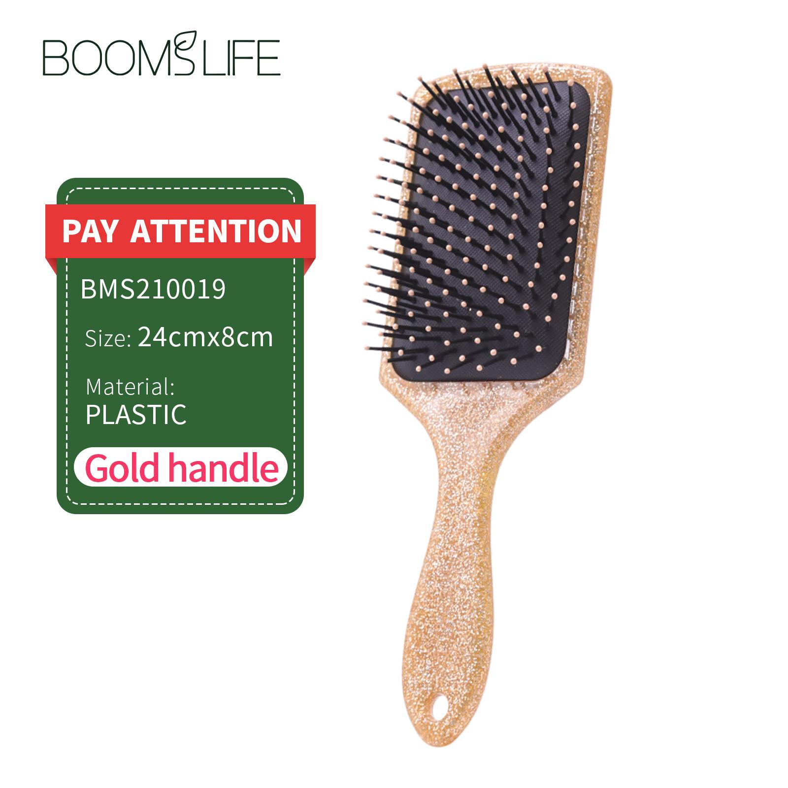 Luxury Gold Paddle Hair Brush Women Anti Static Hair Comb Curly Detangle HairBrush Hairdressing Massage Comb Beauty Styling Tool brush