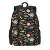 Color Sea Fish Backpack Coral Reef Fishes Boy Polyester Outdoor Backpacks Pattern Kawaii School Bags Rucksack