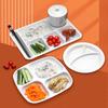 Qianshen Commercial Melamine 6-Compartment Dining Tray Set