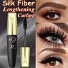 7D Silky Fiber Waterproof Mascara Czarny tusz do rzęs o długotrwałym działaniu, bez grudek i rozmazywania, z oliwkową szczoteczką, nadający rzęsom objętości