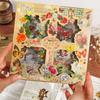 100 Blatt Kreative Ins Blume Schmetterling PET-Aufkleber Handgemachtes DIY Scrapbooking-Material Ästhetische Schreibwaren Aufkleber