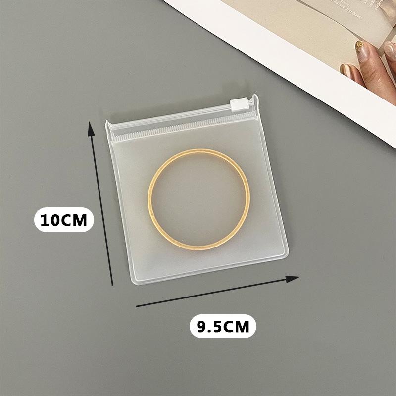 Non-yellowing, non-hardening frosted EVA zipper jewelry bags for earrings and bracelets