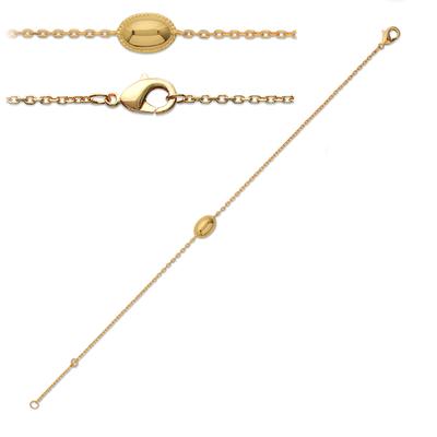 [Q3760] - Gold Plated Bracelet 'Antica' - 9x6 Mm