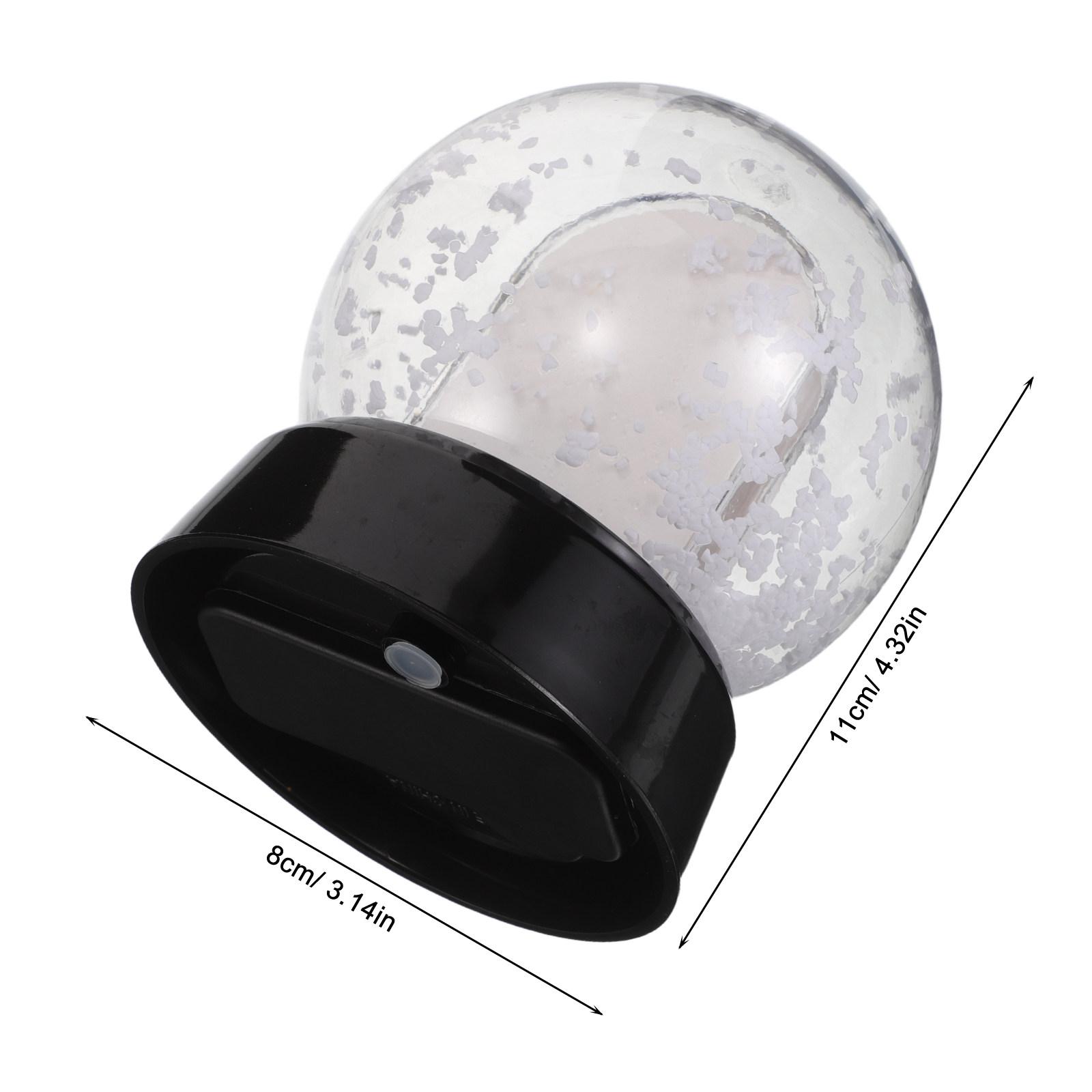 Plastic Photo Snow Globe Kit 11x8cm Blank Sublimation Clear Globe for DIY Christmas Craft Wedding Birthday Photo Insert Display чёрный