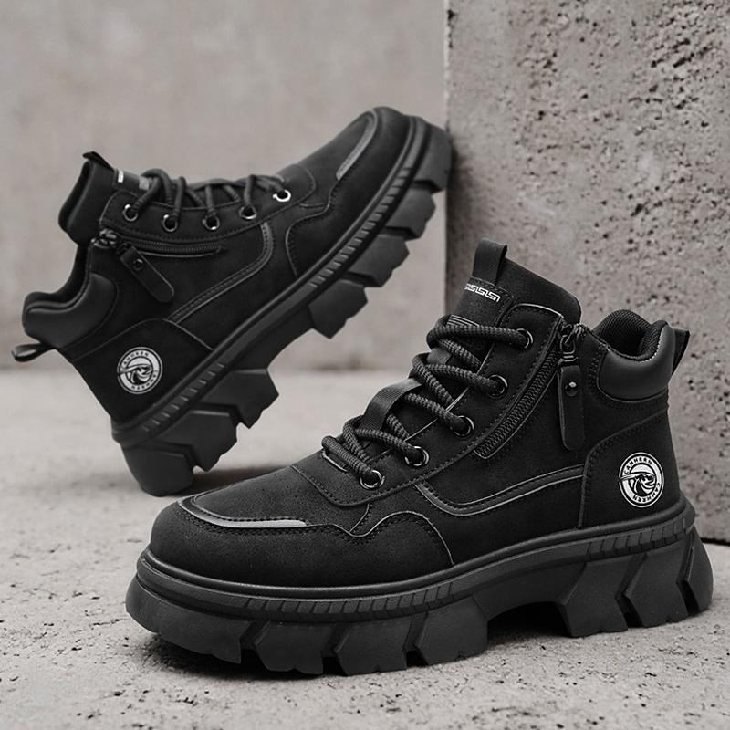 Nová móda Podzim a zima Pánské vysoké boty Martin Studenti Muži Chlapci Trendy Pracovní obuv Měkká podešev Ochrana práce Martin Tenisky