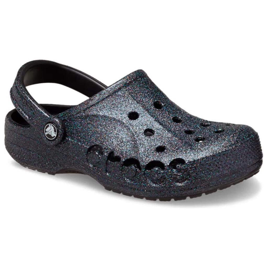 Crocs Unisex Baya Glitter Clog Black 205925-001