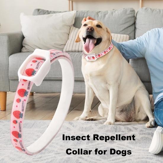 Yousheng Haustierabwehrhalsband Effektiv Verstellbar Wasserdicht Bedruckt Anti-Floh-Zeckenhalsband für Kleine Mittlere Große Hunde Katzen Welpen Haustierbedarf
