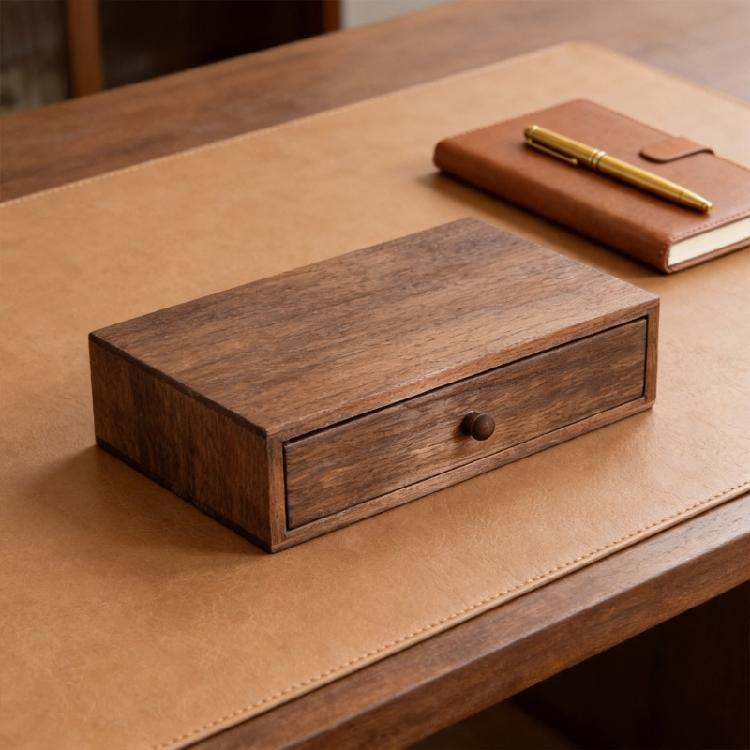 Elegante Holz-Arbeitsplatten-Organizer mit Trennwänden für Küche und Bad