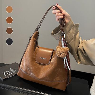 Premium Shoulder Bag Women's Fashion Versatile Locomotive Wind Tote Bag Large Capacity Splicing Commuter Bag Women Messenger