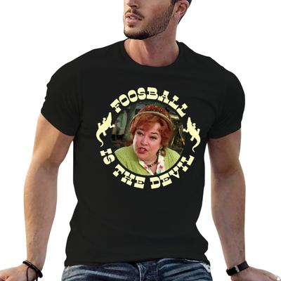 Foosball Is The Devil Waterboy Bobby Boucher Tshirt Simple Solid Color Crew Neck Tee