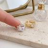 Copper Vintage Crystal Love Ring Opening Opening Finger Ring  Gifts for Women Girl