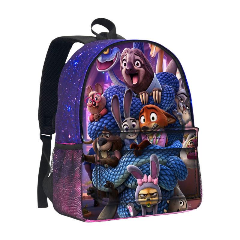 Zootopia School Backpack With 3d Starry Sky Pattern And Large Capacity For Students