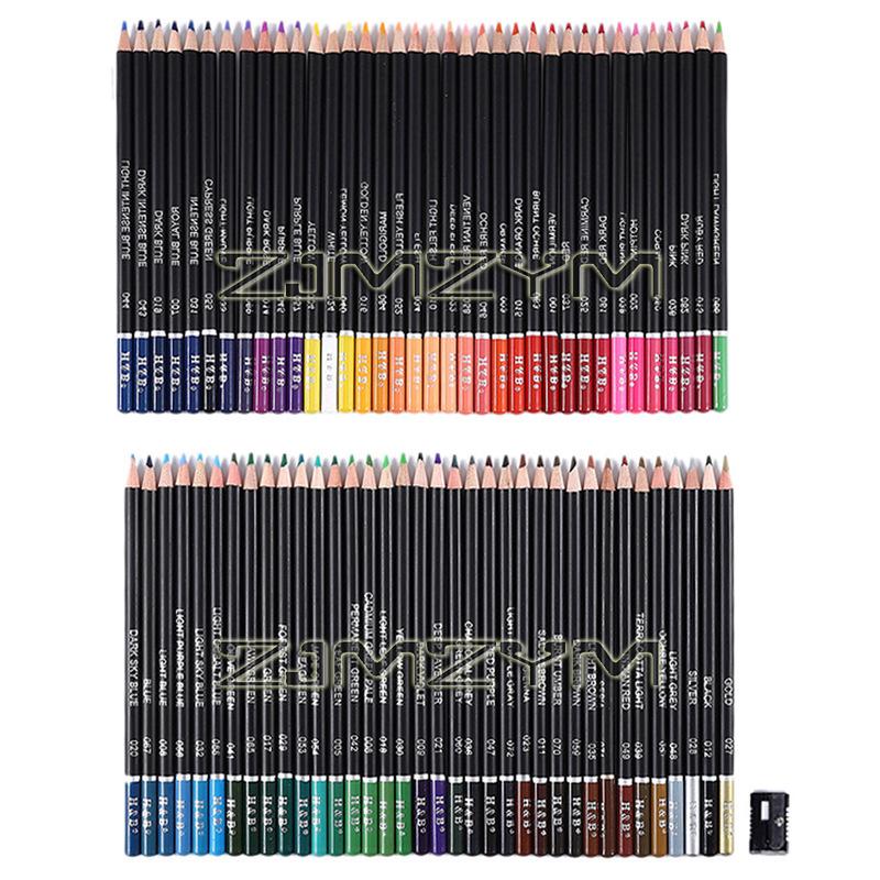 72Pcs Color Pencil Professional Art Oil Pencil Set Handmade Canvas Pencil Wrap Extra Accessories Holiday Gift Pencils