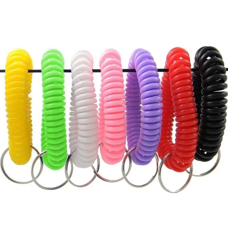 

Новые 10 шт. Спиральный эластичный браслет-брелок Брелок Брелки 10Pcs random color