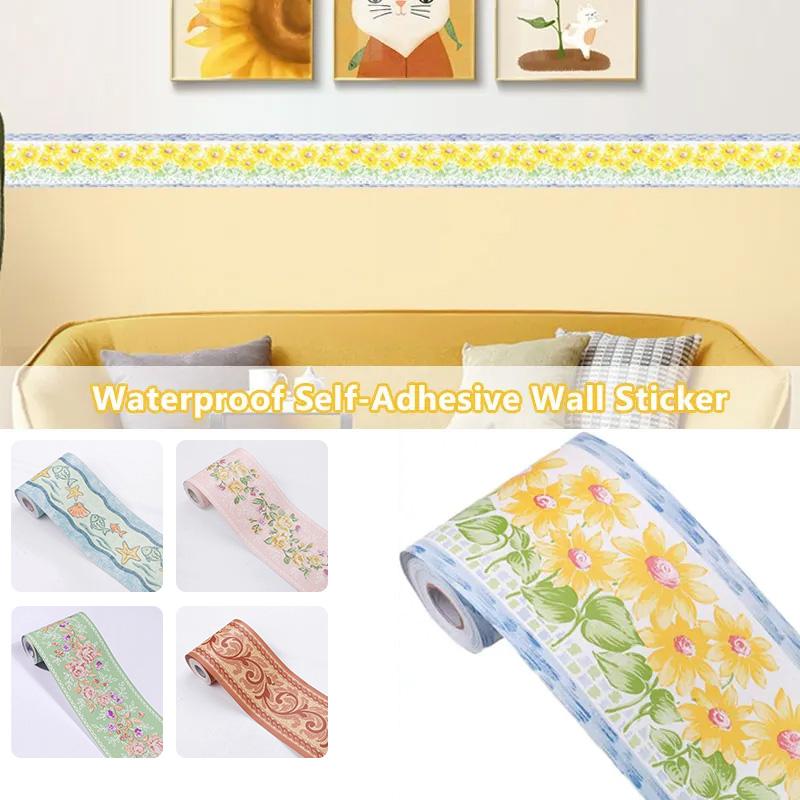 1 Roll Borders Trim Line Waterproof Wall Skirt Sticker 10M Waistline Sticker Door Frame Decorative Wall Sticker Self Adhesive