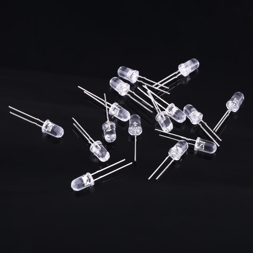 200pcs 5mm LED Light Emitting Diodes Yellow Red Blue Green Orange Light Assortment Kit