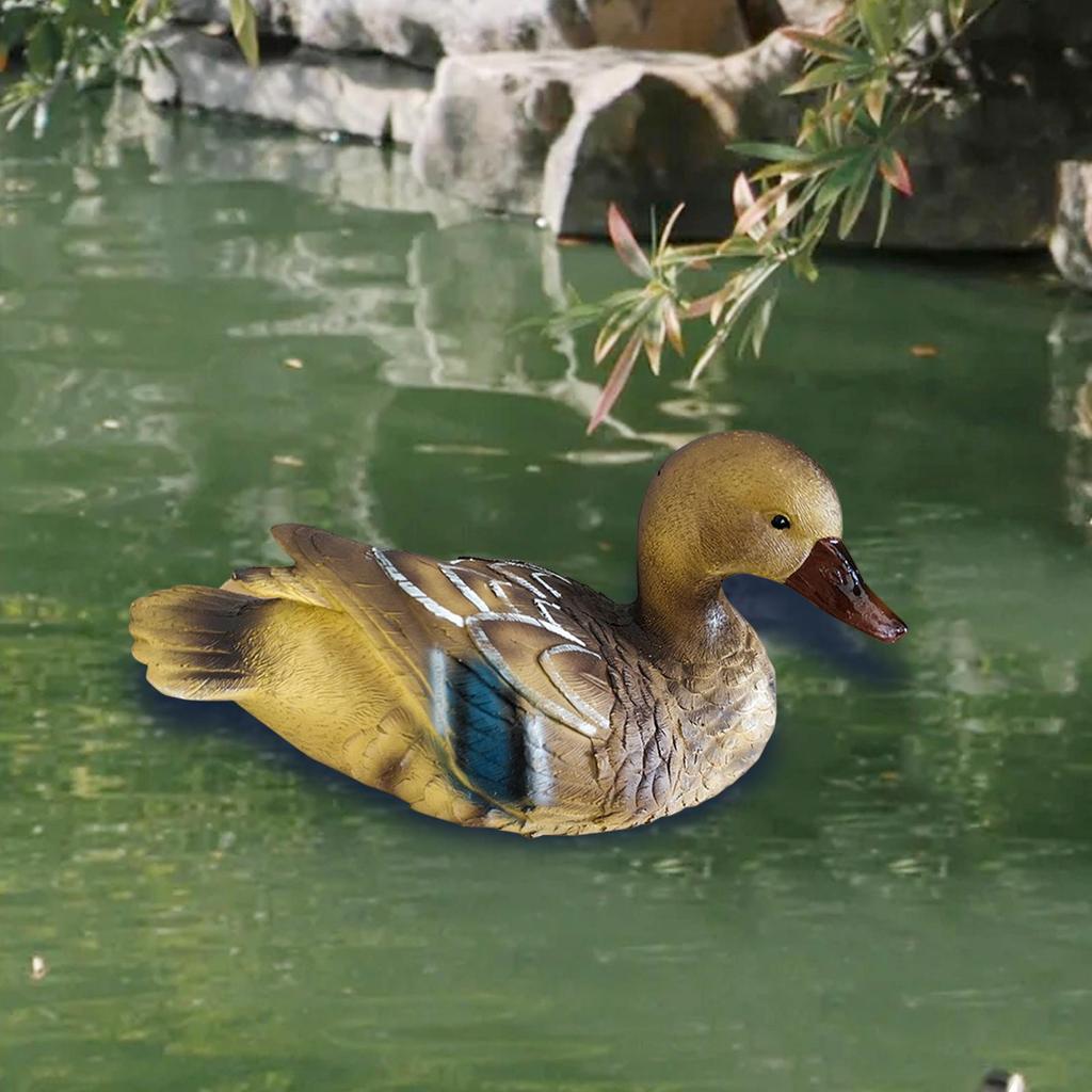 Floating Duck Pond Decor Centerpiece Craft Garden Decoration Collectible Resin Figurine for Lawn Patio Balcony Porch Outside