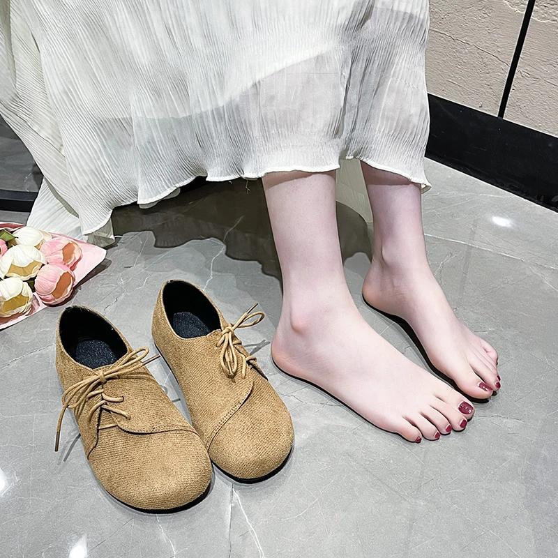 Fashion 2025 Fashion Mid Flats Walking Shoes Light Leopard Women Chunky Loafers Shoes New Hot Suede Brand Pumps Casual Round Toe Dress