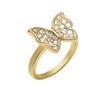 Wind design diamond-set butterfly ring versatile ring temperament exquisite jewelry