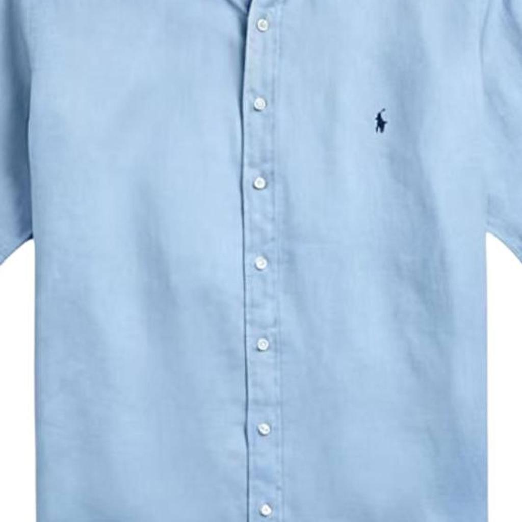 Polo Ralph Lauren SS26 Pony Embroidered Cotton Linen Button-Up Short Sleeve Shirt Classic Edition Men shirts 710978347-009