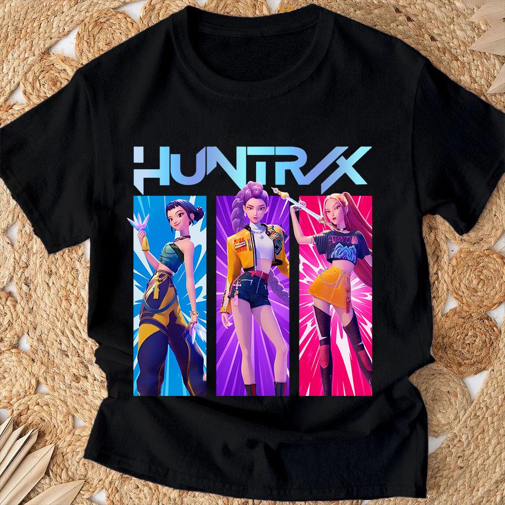 Anime Kpop Demon Hunters Kids T-shirts Children's Clothing 2025 New Summer Casual Boys Girls Short Sleeve Tops