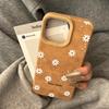 INS Luxusní Květina Sedmikráska Módní Exekutivní Fiber Kůže Pouzdro na Telefon Pro iPhone 17 16 15 Pro 14 13 12 11 Pro Max Nárazuvzdorné Funda