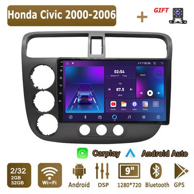 Android Carplay Car Radio For Honda Civic 2000-2006 Multimedia Player Head Unit Stereo GPS Navigation BT WIFI 2+32GB