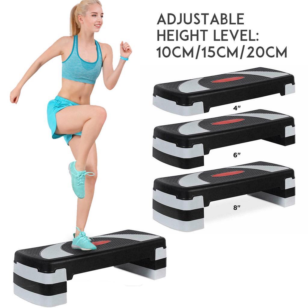 Adjustable Non-slip Cardio Yoga Pedal Stepper Fitness Aerobic Step Gym Workout Exercise Fitness Aerobic Step Equipment 5.2 KG