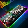 Tappetino Mouse Kung Fu Panda Gaming Mousepad RGB Retroilluminato Tastiera Ragazza Gamer Xxl Carino Tappetino per Laptop Tappetini da Tavolo Deskpad
