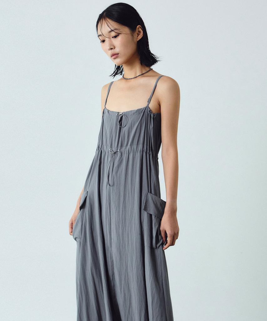 Nigaennikol String Cargo Detail Dress_Charcoal