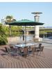 Large Outdoor Folding Patio Sunshade Umbrella for Beach, Stall, or Security Booth
