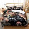 Terrifying Venom Anime Duvet Cover Set, Microfiber Duvet Cover Comforter Cover 2Pcs With Zipper Bedding Set For Boy'S Bedroom