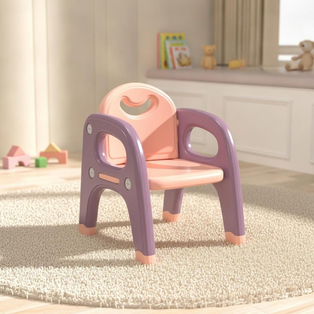 Ergonomic Molded Chair | Lightweight, Compact, with Round Seat, for