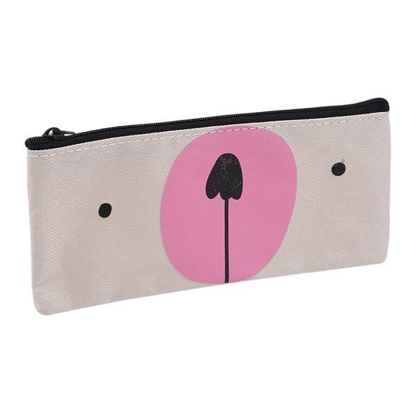 Unisex Cartoon Bear Oxford Pencil Bag Case Storage Bag Students Supplies Stationery Organizer
