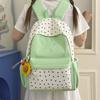 Schoolbag Female Small Fresh Sweet Polka Dot Backpack Junior High School High School Students Lightweight Large Capacity Cute Pony Backpack