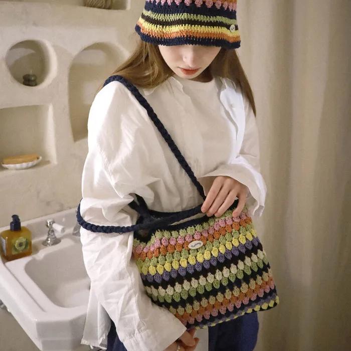 No. 56 / Fruits Shoulder Bag (Fruits Crochet Bag Shoulder Bag Knit Bag)