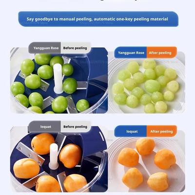 Automatic Fruit Peeler Intelligent Peeling Machine 1300mAh Portable Wireless Grape/Garlic Peeler for Home Fast Kitchen Supplies