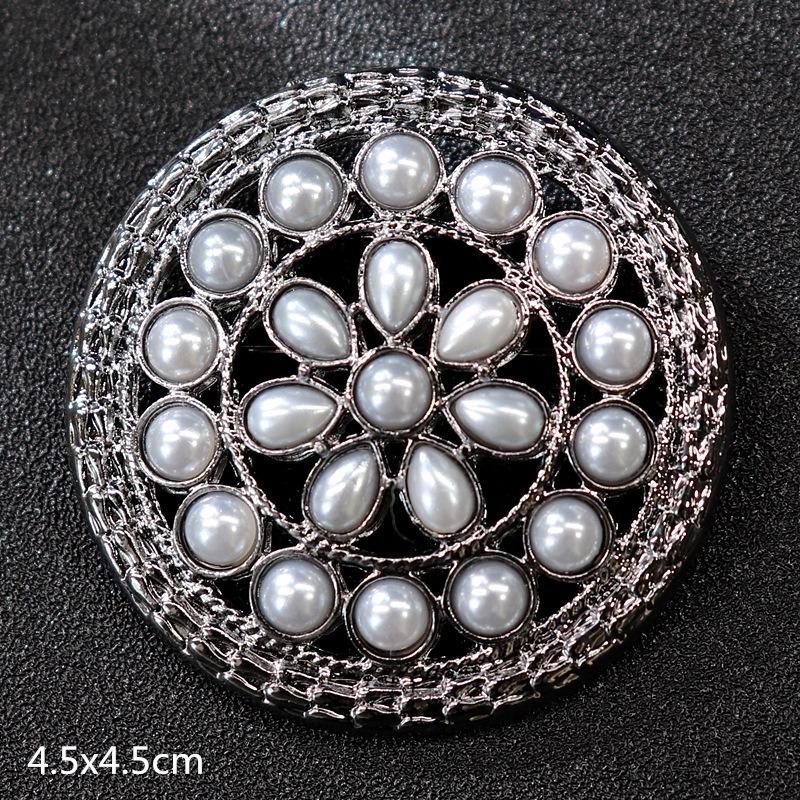 Genuine Professional Amasht Brooch Retro High-end Temperament Luxury Pearl Diamond Pin Women's Suit and Accessories