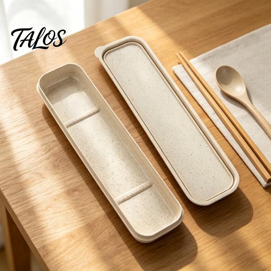 Durable Cutlery Box Small Case, Portable Utensil Storage for Fork Eco Friendly Tableware Organizer Spoon Knife, Lightweight Travel Work Picnic