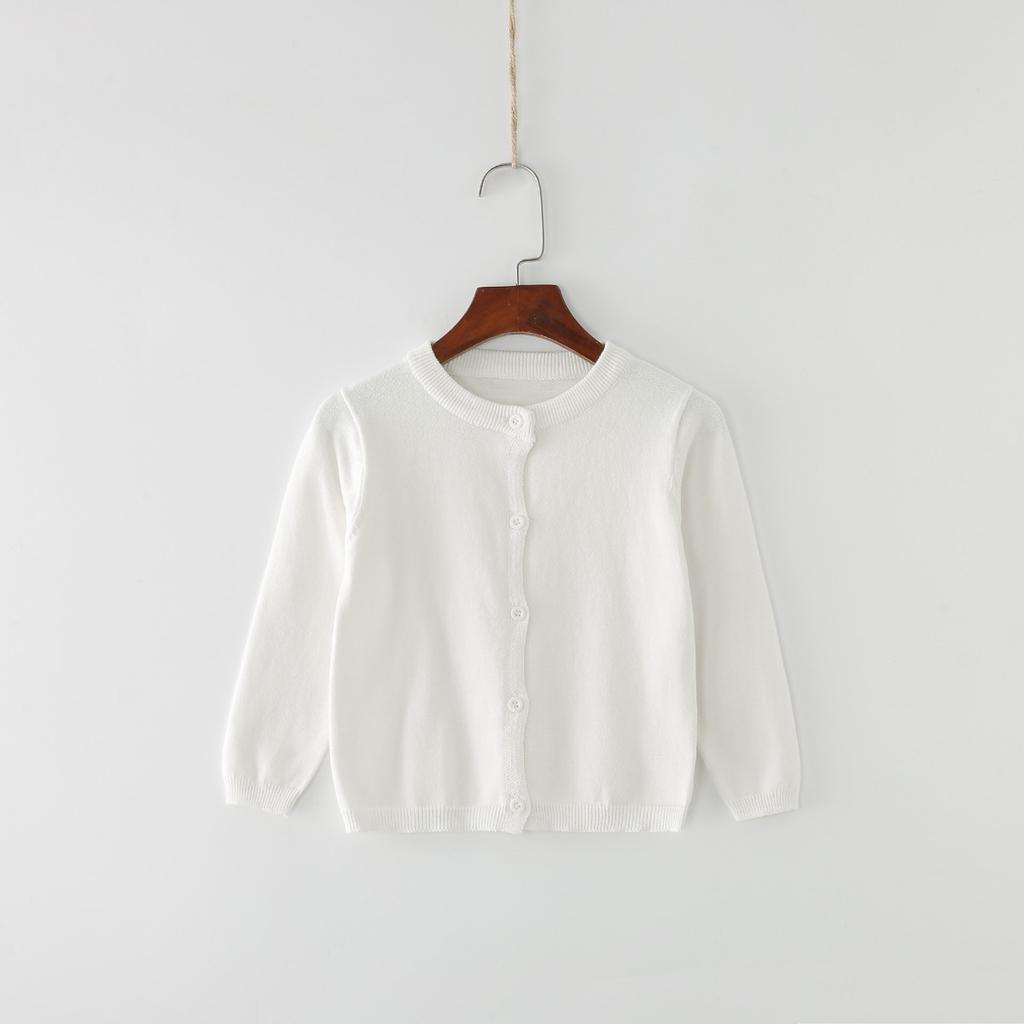 Jarní a podzimní svetr Cukrová barva Kardigan Jednobarevný Malý kardigan Dětský kabát Svetr