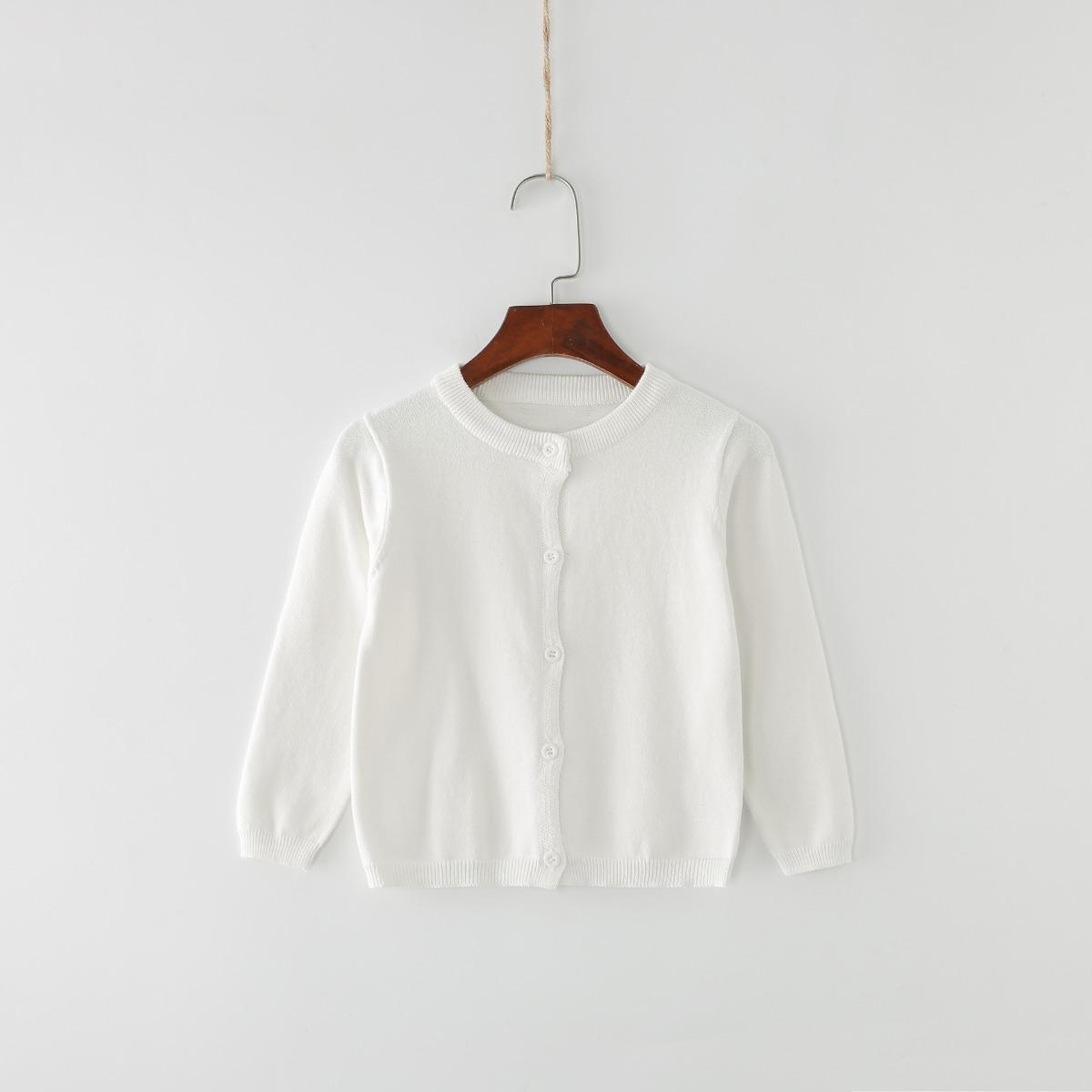 

Весенне-осенний свитер, кардиган конфетного цвета, однотонный маленький кардиган, детское пальто, свитер 80cm белый