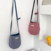 Cute egg bag simple mobile phone bag female versatile denim messenger bag plaid double-sided back messenger bag