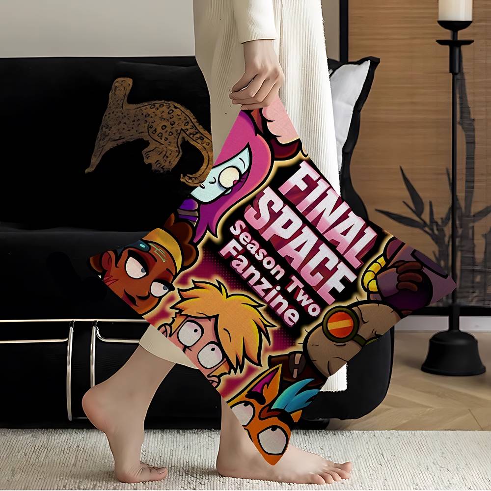 FFinal Space Cartoon Cushion Cover Polyester Sofa Cushions Decorative Throw Pillows Home Decoration Pillowcover 30x30 cm