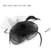 Ladies Gauze Hat Bridal Wedding Birdcage Fascinator   Hair Accessory (Red)