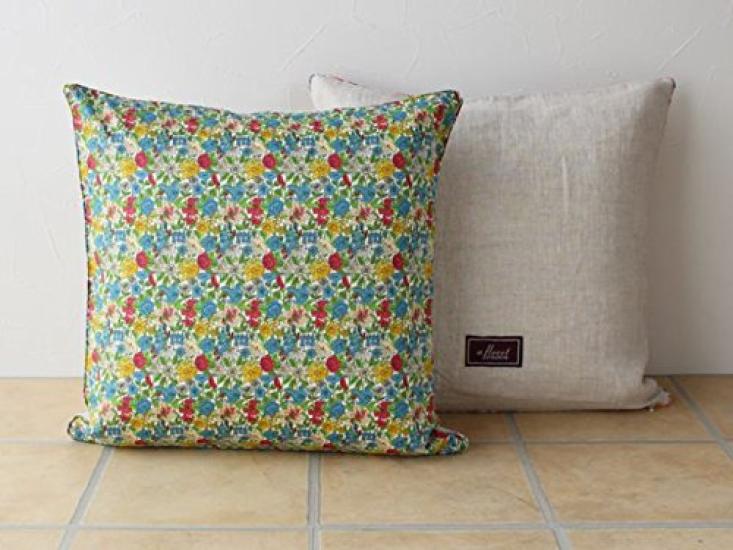 FLORET LONDON Cushion Cover Green [LIBERTY PRINT] 45x45cm, Phyllis,