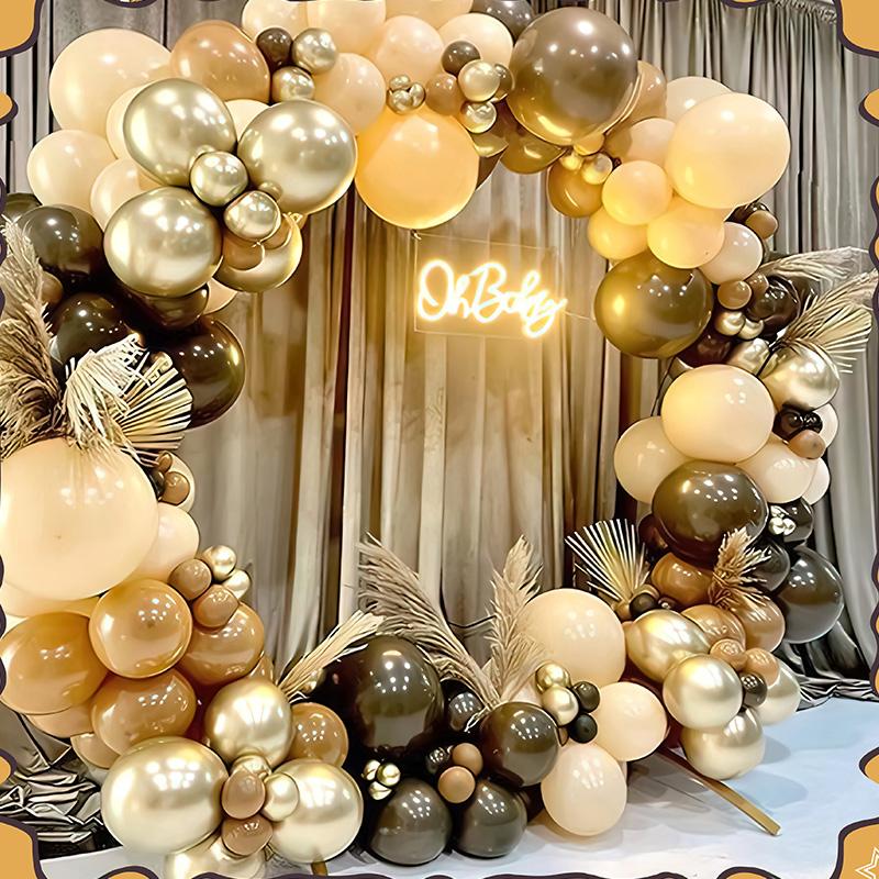 Luxury Party Supplies Balloon Set Retro Powder Skin Metal Gold Balloons Arch Wedding Balloons for Wedding