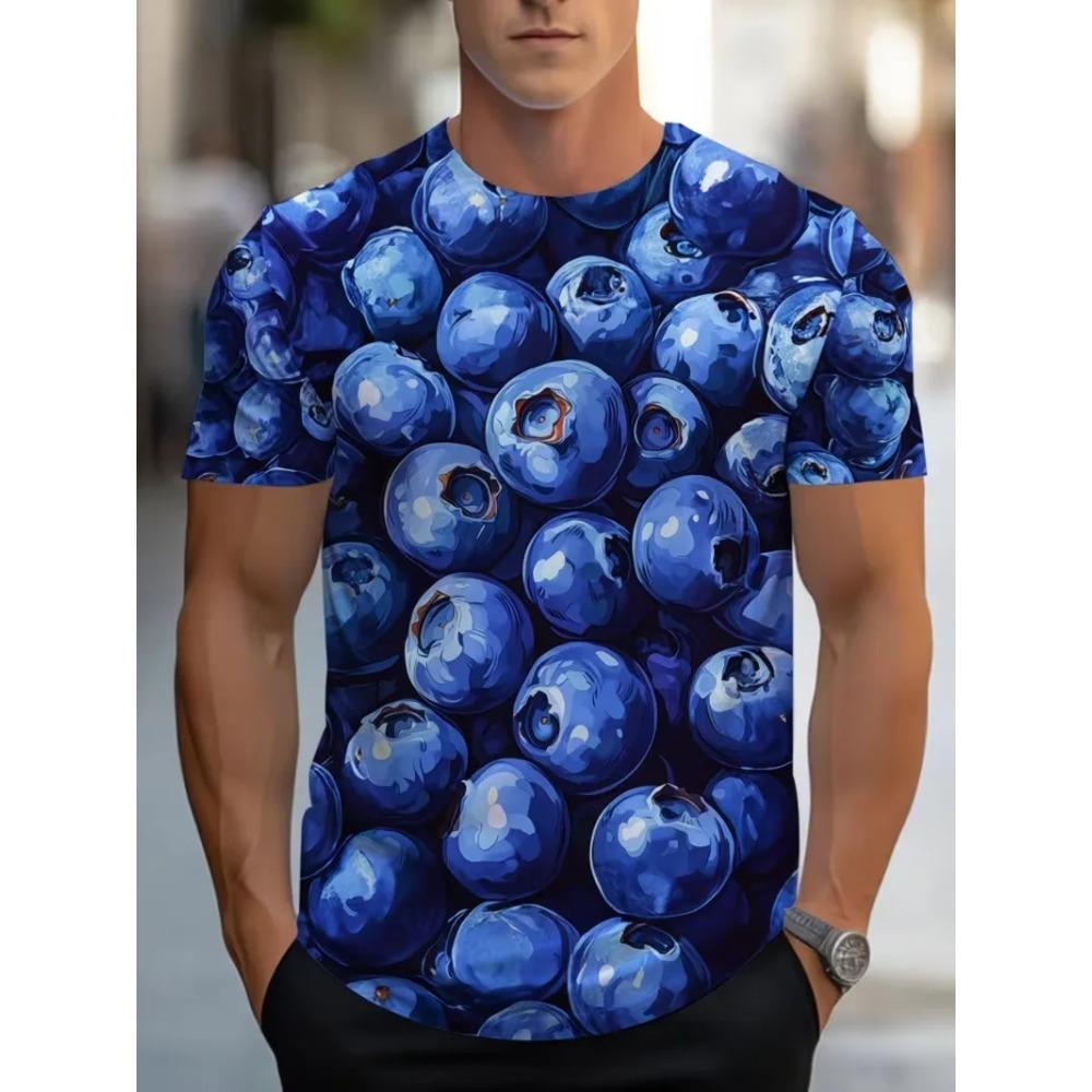 Summer Men's 3D Printed Crew Neck T-shirt Is Fashionable, Versatile, Breathable, Trendy, and Casual