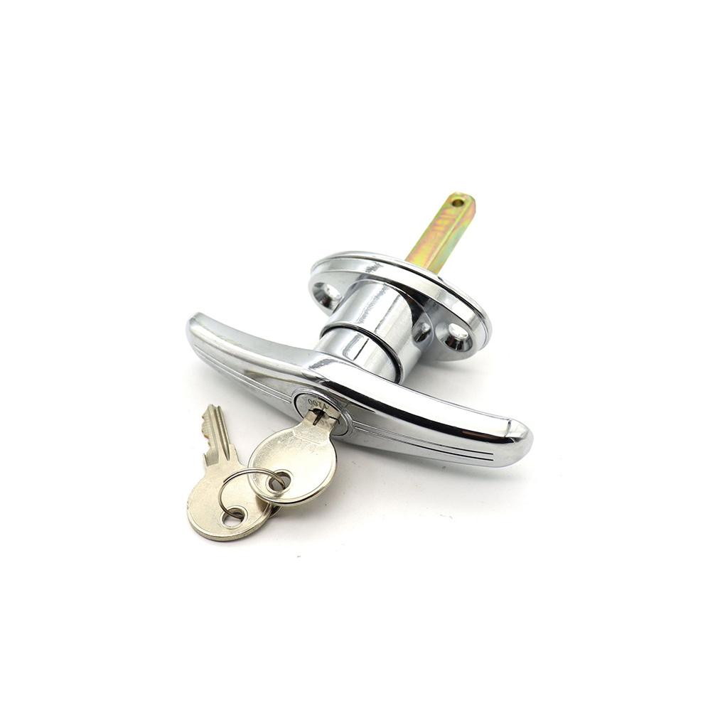 

1PC/2PCS Garage Door Opener T Lock Handle Wear-resistant Security Pulling Lock Emergency Lockset Accessories for Drawer