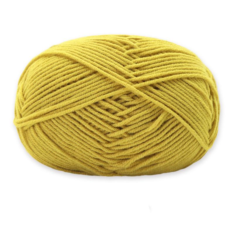 1Roll 4ply Milk Cotton Knitting Combed Yarn Wool Yarn For DIY Hand Knitted Crochet Craft Scarf Sweater Clothes Dolls Hats Supply