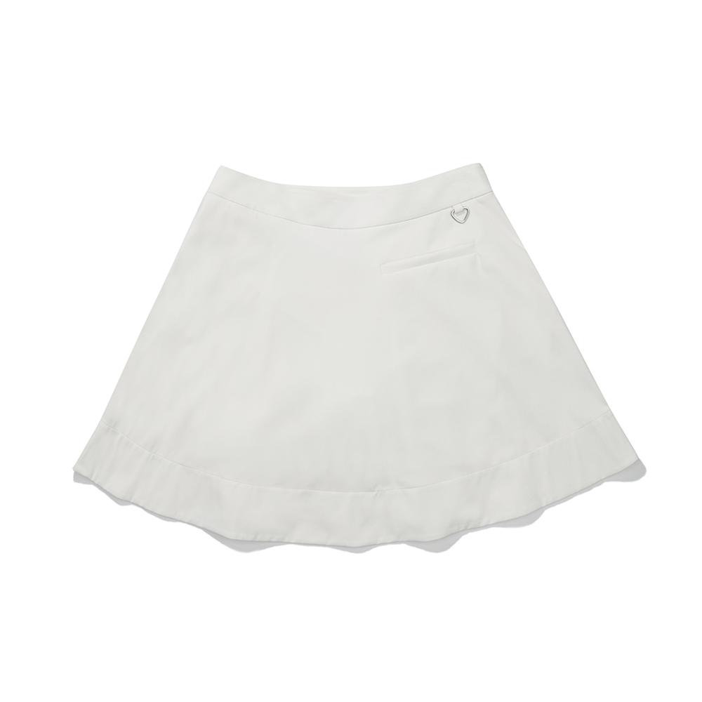 MALBON GOLF A-Line Flare Skirt Ivory (Woman)